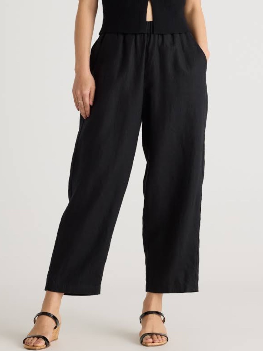 Quince Black Linen Pants